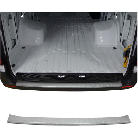 Protection Seuil de Pare-Chocs Arriére Compatible avec Ford Transit 2014-2025 Aluminium Gris