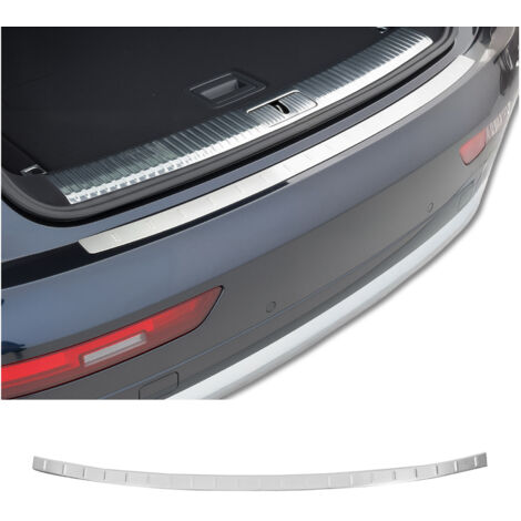 Protection Seuil de Pare-Chocs arrière - Compatible avec Audi Q5 mk2 2017-2023 - Couverture de Seuil de Coffre - Bande Seuil de Chargement - Style élégant - en Acier INOX Chromé Brossé (1/5)