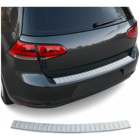 Protection Seuil de Pare-Chocs arrière Compatible avec VW Golf VII Sportsvan 2014-2020 en Acier INOX Chromé