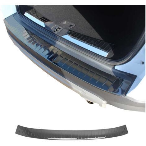 Protection Seuil de Pare-Chocs arrière - Compatible avec Ford Kuga II 2012-2019 - Couverture de Seuil de Coffre - Bande Seuil de Chargement - Style élégant - en Acier INOX Chromé Foncé (1/5)