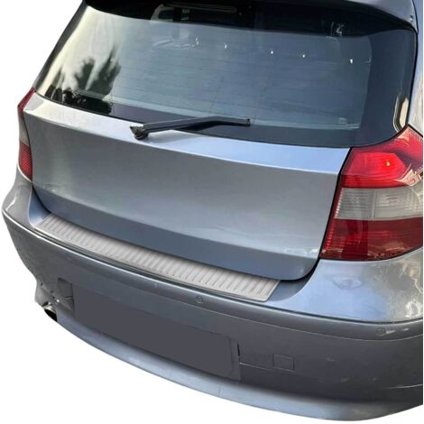 Protection Seuil de Pare-Chocs Arrière pour BMW Série 1 E87 HB 2004 à 2013, Couverture de Seuil de Coffre, Bande Seuil de Chargement, Style élégant, en Acier INOX Chromé Brossé (1/5)