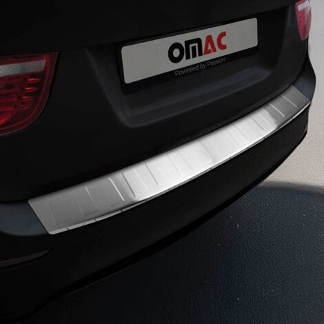 Protection seuil de Pare-Chocs arriére pour BMW X6 E71 2007-2014 Acier Brossé (1/5)