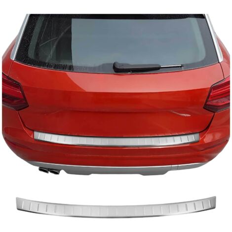 Protection seuil de Pare-Chocs arriére pour Audi Q2 2016-2020 PRE-FL Brossé INOX (1/5)