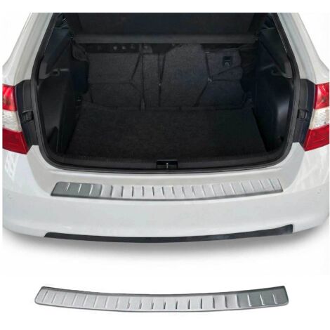 Protection Seuil de Pare-Chocs Arriére Compatible avec Skoda Rapid Berline 2012-2019 Brossé (1/5)