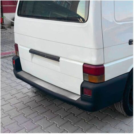 Protection Seuil Coffre Pare-Chocs Arrière Compatible avec VW T4 Transporter 1990-2003 Acier INOX Brossé Chromé (1/5)