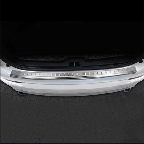 Protection Seuil de Pare-Chocs arrière - Compatible avec Volvo XC90 2015-2020 - Couverture de Seuil de Coffre - Bande Seuil de Chargement - Style élégant - en Acier INOX Chromé Brossé (1/5)