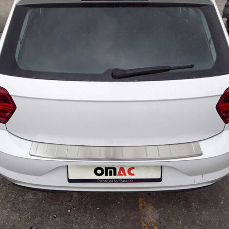 Protection Seuil de Pare-Chocs Arriére Compatible avec VW Polo 2017-2021 Acier INOX Brossé (1/5)