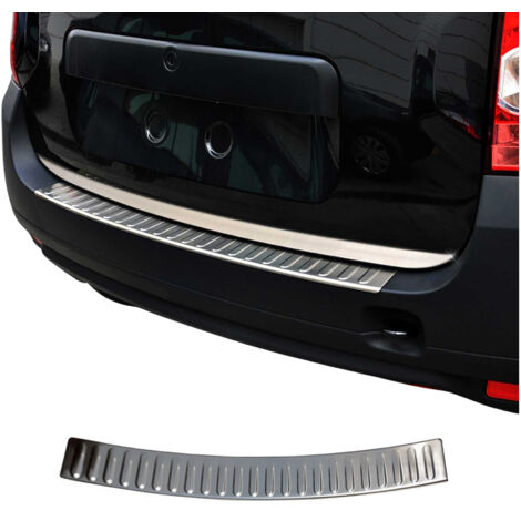 Protection Seuil Coffre Pare-Chocs Arrière Compatible avec Dacia Duster 2010-2018 Acier INOX Chromé