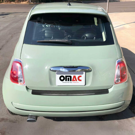 Protection Seuil de Pare-Chocs Arriére Compatible avec Fiat 500 500C HB 2007-2015 Carbone (1/5)