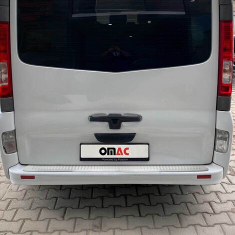 Protection Seuil de Pare-Chocs Arrière pour Renault Trafic 2001 à 2014, Couverture de Seuil de Coffre, Bande Seuil de Chargement, Style élégant, en Acier INOX Chromé Brossé