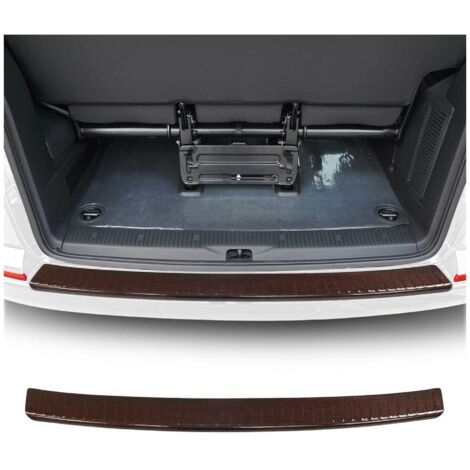 Protection seuil de Pare-Chocs Compatible avec VW T5 T6 Transporter Multivan Caravelle 2003-24 portes battantes Carbone Rouge