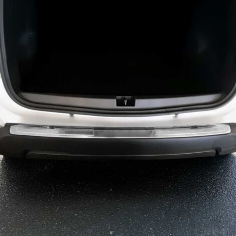 Protection Seuil de Pare-Chocs Arrière pour Dacia Duster mk2 2018-2024, Couverture de Seuil de Coffre, Bande Seuil de Chargement, Style élégant, en Acier INOX Chromé
