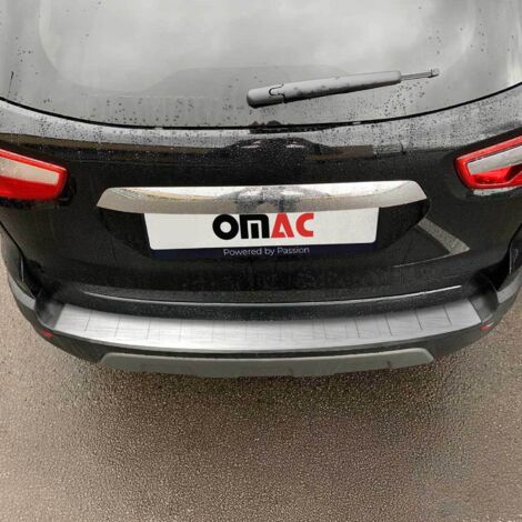 OMAC Protection Seuil de Pare-Chocs Arriére Compatible avec Ford Ecosport II 2014-2017 Pre-FL Acier Brossé Crome (1/5)