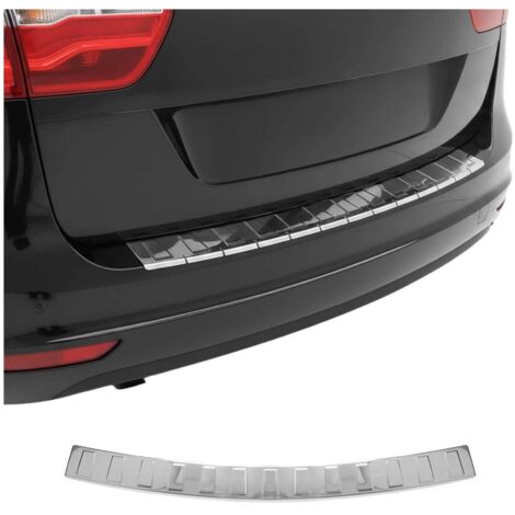 Protection Seuil Coffre Pare-Chocs Arrière Compatible avec VW Sharan II 2010-2021 Acier INOX Chromé