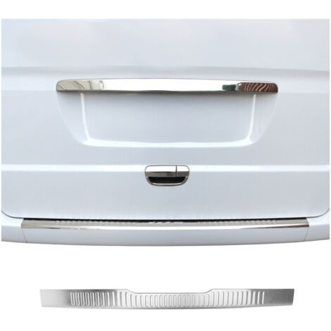 Protection Seuil de Pare-Chocs Arriére Compatible avec Mercedes Vito W639 2003-2014 INOX (1/5)