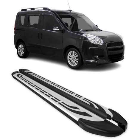 Marchepieds Latéraux pédale pour Fiat Doblo 2010-2021 L1 Aluminium Gris Noir 2X (1/5)