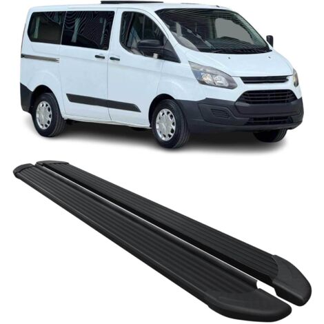 Marchepieds Latéraux pour Ford Transit Custom 2012-2022 Noir Aluminium L1 Court