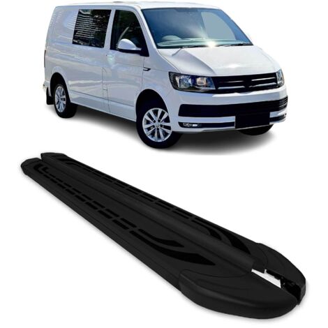 Marchepieds Latéraux pour VW T6 T6.1 Transporter 2015-2022 Alu Noir L1 Court 2Pcs (1/5)