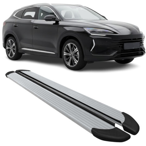 OMAC Marchepieds Latéraux pédale Compatible avec BYD Seal U SUV 2024-2025 Aluminium Argent 2Pcs