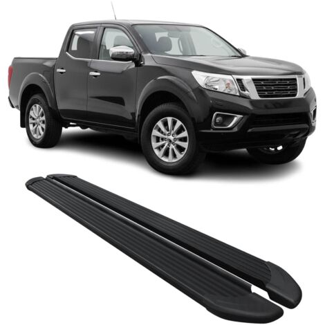 Marchepieds Latéraux pour Nissan Navara D23 Double Cab 2016-2025 Noir Alu 2Pcs