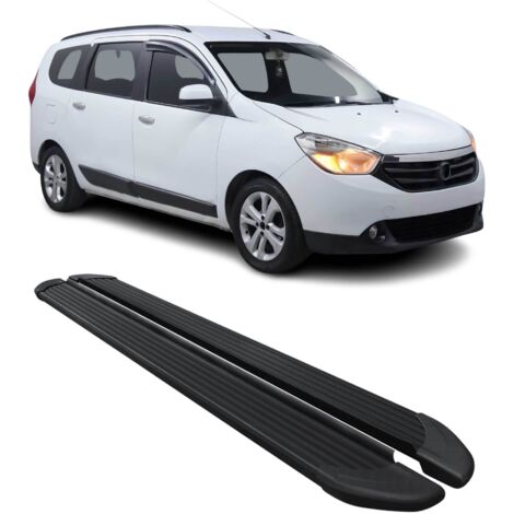 Marchepieds Latéraux pédale Compatible avec Dacia Lodgy 2012-2024 Noir Aluminium 2Pcs (1/5)