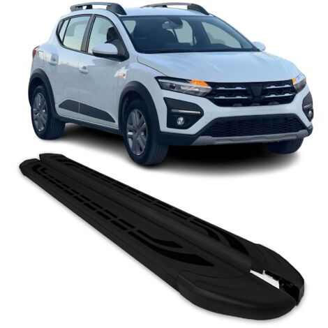 Marchepieds Latéraux pour Dacia Sandero Stepway 2021-2025 Aluminium Noir (1/5)