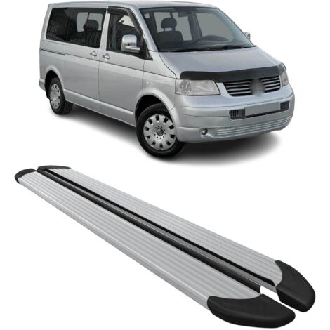 Marchepieds Latéraux pour VW Transporter T5 2003-2015 Aluminium Argent L1 Court
