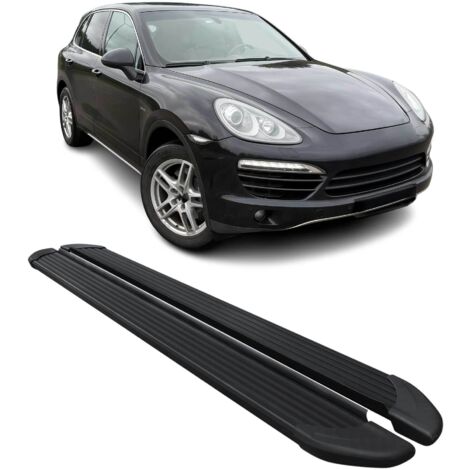 Marchepieds Latéraux Compatible avec Porsche Cayenne 2010-2017 Noir Aluminium 2Pcs