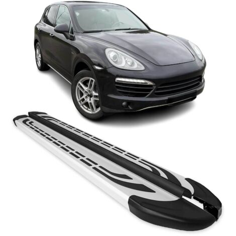 Marchepieds Latéraux pédale Compatible avec Porsche Cayenne 2010-2017 Aluminium Gris 2Pcs