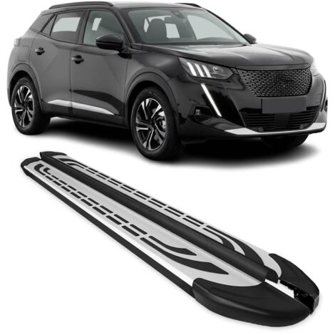 Marchepieds Latéraux pédale pour Peugeot 2008 2020-2025 Aluminium Gris Noir 2X