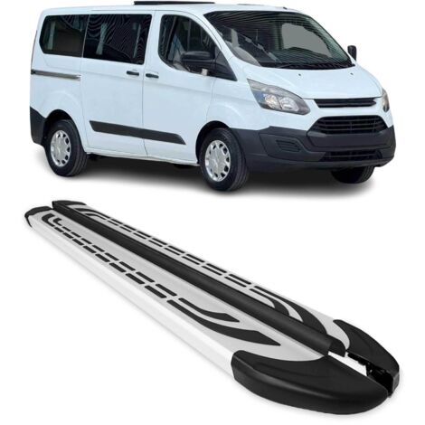 Marchepieds Latéraux pour Ford Transit Custom 2012-2022 Aluminium Gris L1 Court