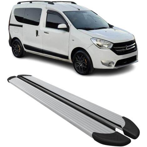 Marchepieds Latéraux pour Dacia Dokker 2012 à 2021, Marchepied latéral de Voiture en Aluminium, 2 Pcs, Argent (1/5)