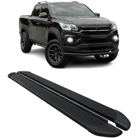 Marchepieds Latéraux pédale pour Ssangyong Musso 2018-2023 / KGM Musso 2023-2025 Noir Aluminium 2 Pcs (1/5)