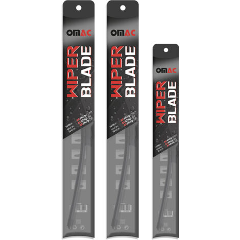 OMAC Kit Complet Essuie-glaces pour Peugeot 5008 mk2 2017-2024 – Lot de 3 (Avant + Arrière) – Balais Plats & Arrière Spécifique – Silencieux & Sans Traces