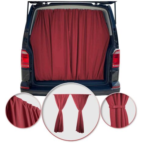 Rideaux De Porte Hayon pour Peugeot Boxer H3 Rouge Tissu (1/5)