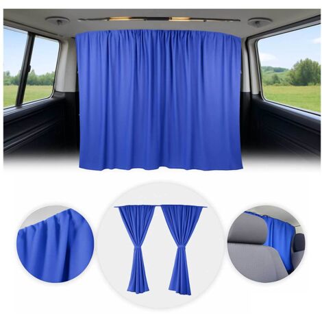 Rideaux De Séparation de Cabine pour Peugeot Boxer H3 Bleu Foncé Tissu (1/5)