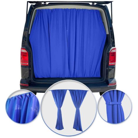 Rideaux De Porte Hayon pour Nissan Interstar H2 Bleu Foncé Tissu (1/5)