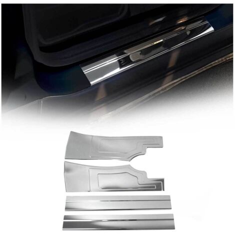 Couverture de Seuil de porte pour Ford Connect 2014-2020 acier inox chromé 4 Pcs (1/5)