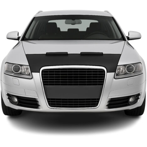 Protège Capot compatible avec Audi A6 C6 2005 à 2011, Bra de Capot Protection, Noir (1/5)