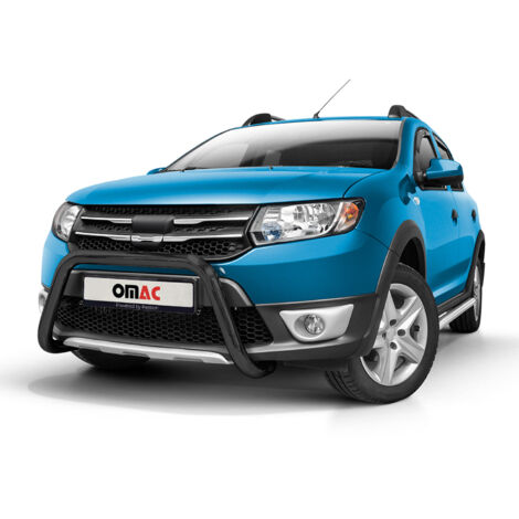 Pare-Buffle Avant Pour Dacia Sandero Stepway 2012-2016 Noir