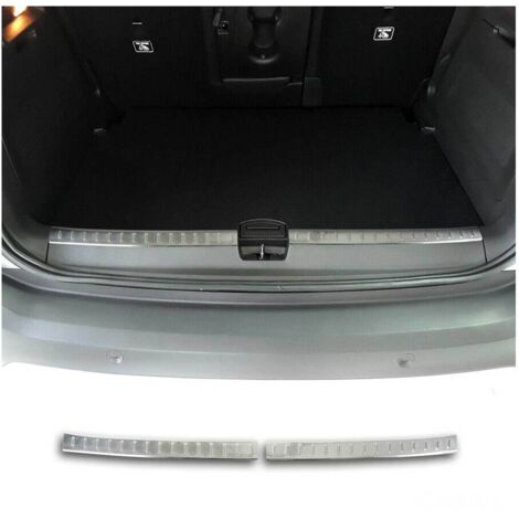 Protection Seuil de Coffre Compatible avec Opel Crossland X 2017-2021 Acier 2Pcs (1/5)