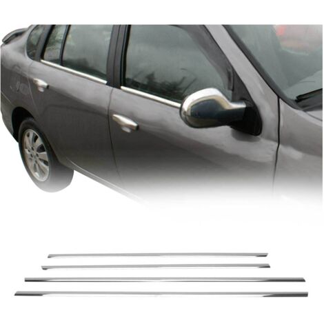 Garniture de Fenêtre pour Renault Thalia Berline 2009-2013 Acier Inox 4Pcs (1/5)