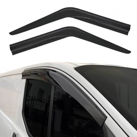 Déflecteurs de Vent Pluie d'air Compatible avec Ford Transit 2000-2014 Acrylique Noir 2 Pcs (1/5)