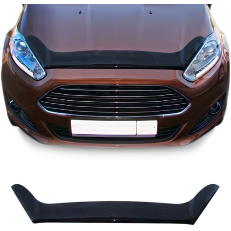 Deflecteurs d'air capot de voiture Protection pour Ford Fiesta 2013-2017 Acrylique foncé Noir (1/5)