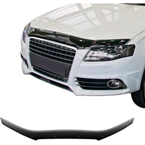 Deflecteurs d'air capot de voiture Protection pour Audi A4 B8 tout 2007-2016 Acrylique foncé Noir