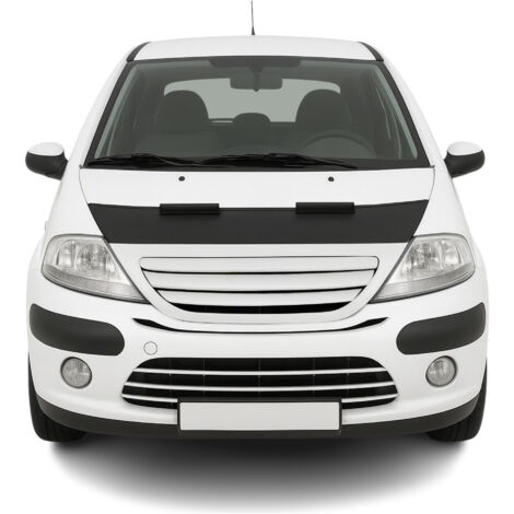 Protège Capot compatible avec Citroën C3 2003 à 2009, Bra de Capot Protection, Noir