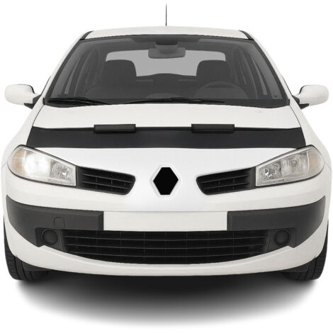 Protège Capot compatible avec Renault Megane 2002 à 2009, Bra de Capot Protection, Noir
