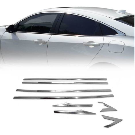 Garniture de Fenêtre pour Honda Civic Berline 2016-2021 Acier Inox 8Pcs