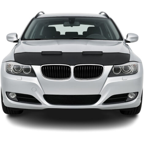 Protège capot Masque Compatible avec BMW Série 3 E90 E91 Berline Break 2008-12 vinyle Noir (1/5)