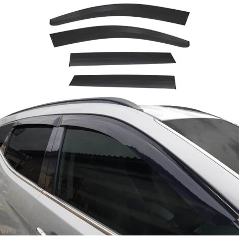 Déflecteurs De Vent Pluie d'air Compatible avec Nissan Qashqai 2014-2021 Acrylique 4 Pcs